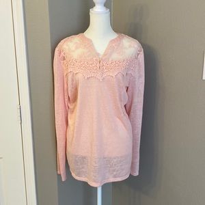 Peach laced top